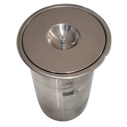 Kit 6 Lixeiras Pia Cozinha Embutir No Granito Em Inox 3lt 15X25 CM - 2