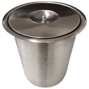 Ver imagem 3 de Kit 6 Lixeiras Pia Cozinha Embutir No Granito Em Inox 3lt 15X25 CM