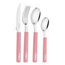 Ver imagem 2 de Faqueiro Tramontina Mulher Maravilha 1984 com Lâminas em Aço Inox e Cabos de Polipropileno Rosé