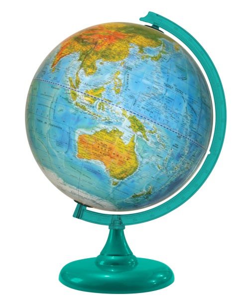 Globo Terrestre Físico -30 cm Diâmetro-acompanha Mapa Mundi - 1