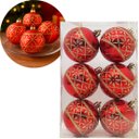 Ver imagem 3 de Bolas Natalinas Vermelha Enfeite Árvore Natal Kit 24pçs 70mm