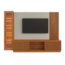 Ver imagem 2 de Rack com Painel com Cristaleira para TV até 75 Polegadas Ripado 100% MDF 190,5CMX220CM Valência