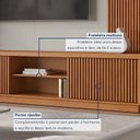 Ver mais imagens de Rack com Painel com Cristaleira para TV até 75 Polegadas Ripado 100% MDF 190,5CMX220CM Valência