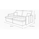 Ver imagem 3 de Sofá Cama 3 Lugares Retrátil 160cm Faenzo Linho Bege Luxo