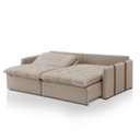 Ver imagem 4 de Sofá Cama 3 Lugares Retrátil 160cm Faenzo Linho Bege Luxo