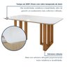 Conjunto Sala de Jantar 6 Lugares Retangular Tampo Vidro/MDF Mesa Bold e Cadeiras Pés Madeira Jade - 12