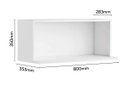 Ver imagem 2 de Nicho para Cozinha P/ Microondas 80cm Branco - Bertolini