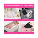 Ver imagem 3 de Espelho Led de Maquiagem Portatil Triplo com Aumento Dobravel Iluminacao para Bolsa Viagem Mesa ou C