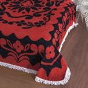 Ver imagem 2 de Colcha Casal Chenille Canelada Jolitex Flórida Vermelho/Preto