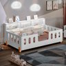 Cama Infantil de Criança Montessoriana Led Nina com Nicho Branca + Luminária Led - 2