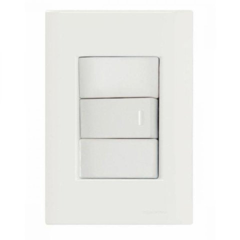 Conjunto 4x2 com 1 Interruptor Paralelo 10 a 250v Giz Branco