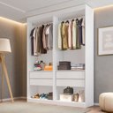 Ver imagem 6 de Guarda-Roupa Closet 2 Módulos Roupeiro 4 Portas 4 Gavetas Versatille Yescasa