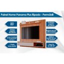 Ver imagem 2 de Painel Quarto P/ Tv até 60 Pol Panama Plus Ripado C/ 1 Porta 162x157cm Cinamomo/off White - Permó