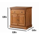 Ver imagem 3 de Balcão Manchester 2 Portas 1 Gaveta 89 X 90 X 45 Cm (a X L X P) - Cor Imbuia Glazer