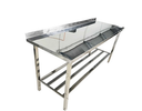 Ver imagem 1 de Mesa Bancada Industrial 100% Inox 140x65x90 com Espelho