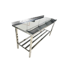 Ver imagem 1 de Mesa Bancada Industrial 100% Inox 140x65x90 com Espelho
