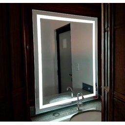 Espelho Luz Led 3 Cores Fria Neutra e Quente 80x100 Vertical de Pé Closet Quarto Toalete Botão Touch - 2