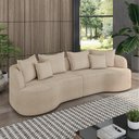 Ver imagem 2 de Sofá 4 Lugares Orgânico Living 250cm Mersa Bouclê Creme K01 - D’Rossi
