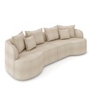Ver imagem 1 de Sofá 4 Lugares Orgânico Living 250cm Mersa Bouclê Creme K01 - D’Rossi