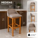 Ver mais imagens de Kit 2 Banquetas Realeza Balcão Cozinha Encosto Americano