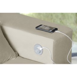 Sofá 5 Lugares SMART Retrátil, Reclinável, 3,02 Metros Tecnologia de Carregamento 3 portas USB Bege - 2