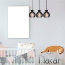 Ver imagem 2 de Luminária Pendente Madeira Nacar 18cm E27 Sala 3 Unidades:preto
