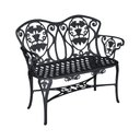 Ver imagem 1 de Banco Namoradeira de Jardim Viena Malbec 2 Lugares Área Externa Aluminio Preto