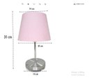 Ver imagem 2 de Kit de 2 Abajures Quarto Cabeceiras Base Escovada Alumínio Soquete e 27