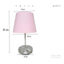 Ver imagem 2 de Kit de 2 Abajures Quarto Cabeceiras Base Escovada Alumínio Soquete e 27