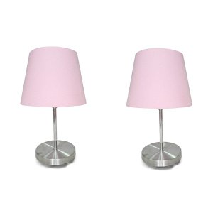 Kit de 2 Abajures Quarto Cabeceiras Base Escovada Alumínio Soquete e 27