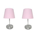 Ver imagem 1 de Kit de 2 Abajures Quarto Cabeceiras Base Escovada Alumínio Soquete e 27