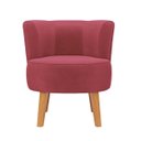 Ver imagem 5 de Cadeira Moderna Estofada para Recepção Clinica Tecido Veludo Macia Pés de Madeira Resistente