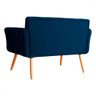 Namoradeira Decorativa Isabela Pés Palito Suede Azul Marinho Escuro - Ds Estofados - 2