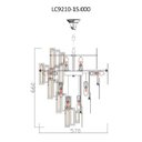 Ver imagem 2 de Lustre Hera Transparente Com Metal