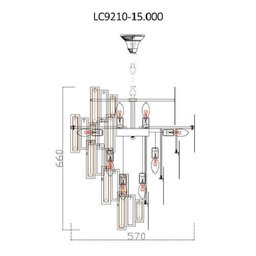 Lustre Hera Transparente Com Metal - 2