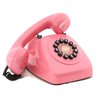 Telefone Fixo Retrô Vintage Cor de Rosa - 1