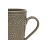 Caneca Cinza Com Detalhes Cerâmica 300 Ml Corona Relieve Media Yoi - 2