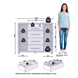 Cômoda Sapateira Versátil Branco – Zanzini - 5