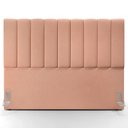 Ver imagem 2 de Kit Cabeceira Cama Box Casal King 195cm com Calçadeira Baú Dália W01 Linho Rosê - Lyam Lyam Decor