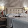 Cabeceira King Estofada Veneza 10 Diamond Corano Bege 195 X 120 Rbl - 1