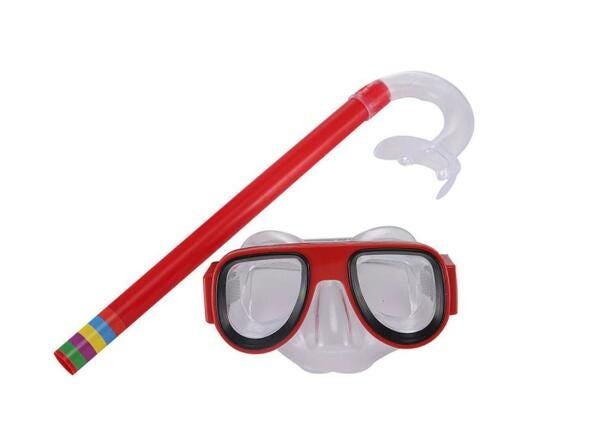 Kit Mergulho Modelo Criança Juvenil Com Máscara Vermelho - 1