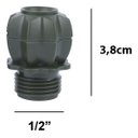 Ver imagem 4 de Kit 5 Bico Aspersor Alta Vazão Tê Tubo Pe 16mm Horta Estufa