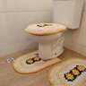 Tapete de Crochê para Banheiro Flor Criativa: Amarelo - 2