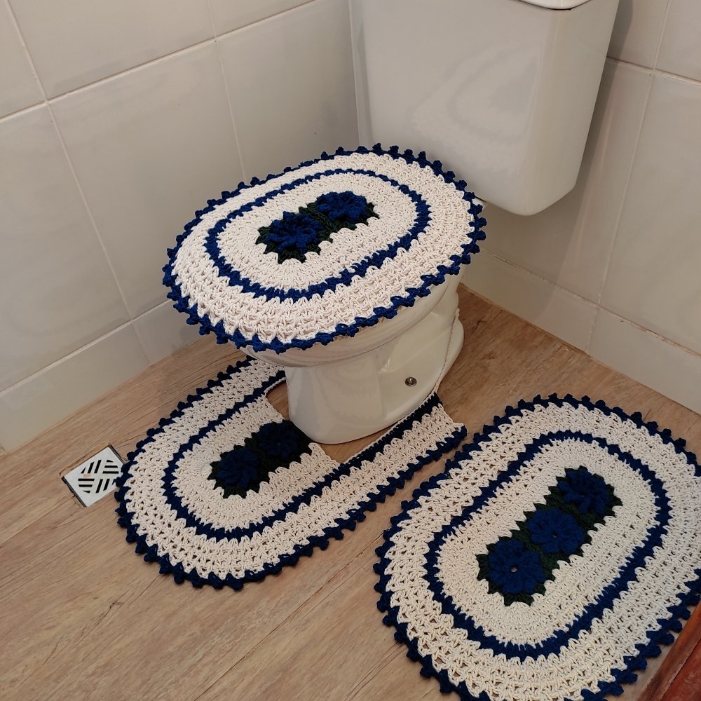 Jogo de tapetes cozinha 4 peças  Jogos de banheiro croche, Tapete de  croche simples, Tapete para cozinha