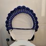 Tapete De Crochê Para Banheiro Coruja Criativa Cor: Azul Escuro - 4