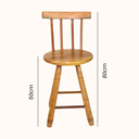 Ver imagem 2 de Banqueta Media com Encosto 50 Cm Madeira Maciça