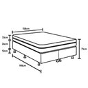 Ver imagem 2 de Cama Box Queen King House Bali Relax 158x198x71 Magnético Grafite com Massageador