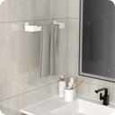 Ver imagem 2 de Porta Toalha Rosto Suporte Banheiro Toalheiro Branco ELG
