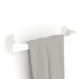 Porta Toalha Rosto Suporte Banheiro Toalheiro Branco ELG - 6