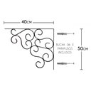 Ver imagem 2 de Mão Francesa em Ferro para Suporte de Prateleiras Rústicas e Modernas Libertas Rosas Artesanato Roco